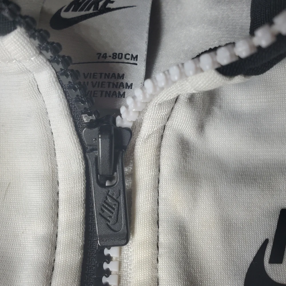 Nike Baby Track Jacket White & Black Size 12m